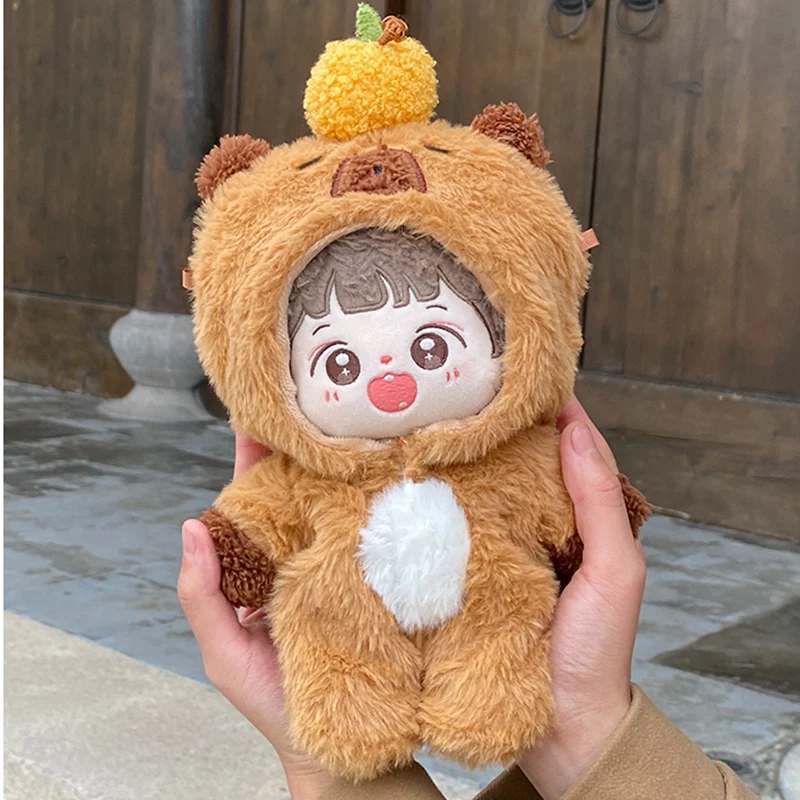 

Одежда для кукол 20 см: худи с капибарой для плюшевых кукол-айдолов, аксессуары для игрушек, корейская K-pop одежда для кукол EXO (без куклы)