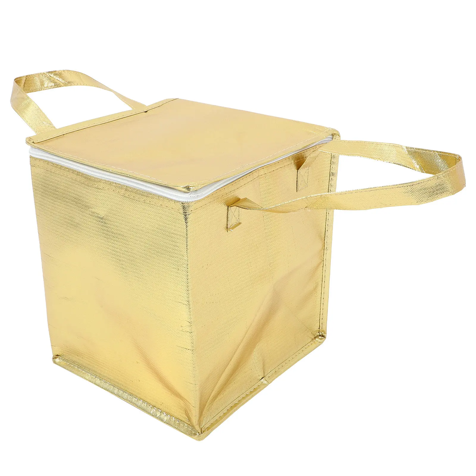 1Pcs Elegant Side-Open Insulated Storage Bag Lightweight Foldable Thermal Tote for Camping Lunch Snacks Drinks Ice Cream Cake