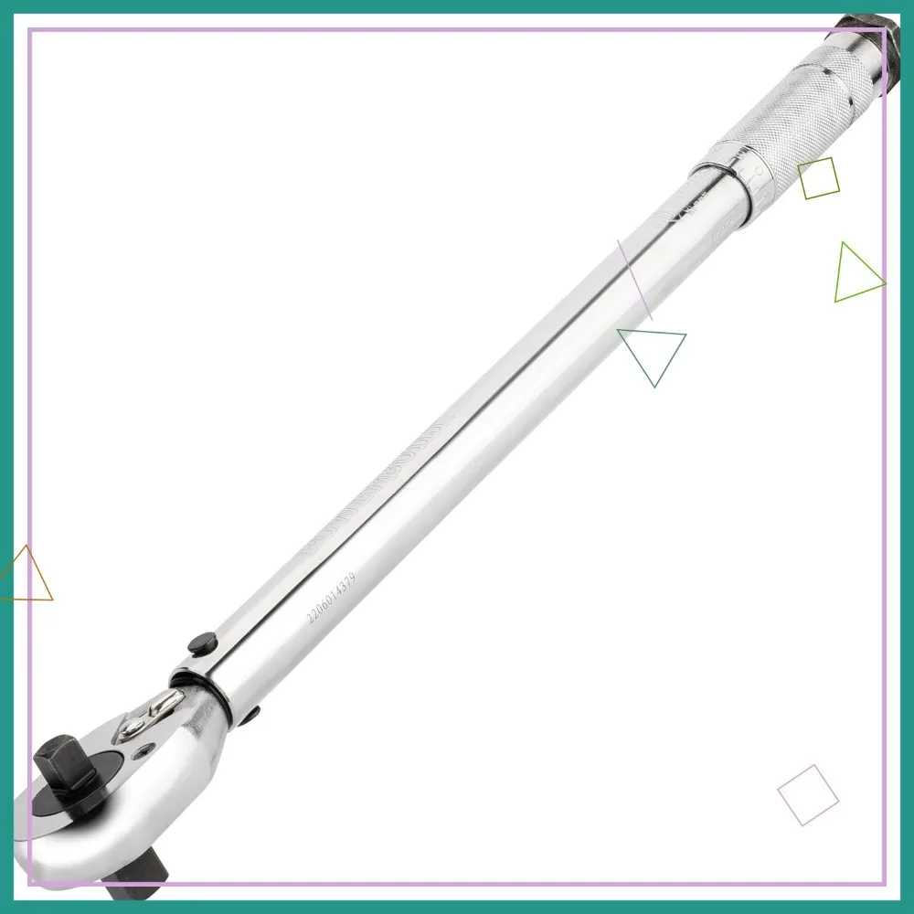 Dual Drive Torque Wrench, 3/8 & 1/2 Inch, 10-150 ft-lbs Range, Micrometer Scale for Precision
