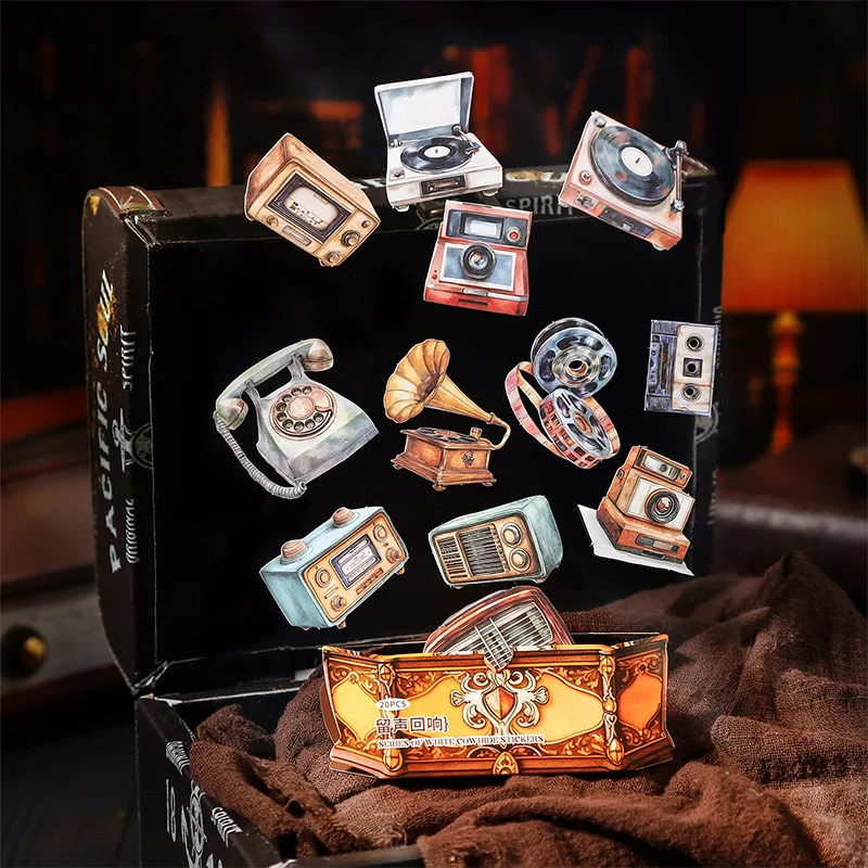 

20pcs/pack stickers Supplies Underpainting Treasure Chest Secret Series No white edges aquascape items Handbook 103*95mm