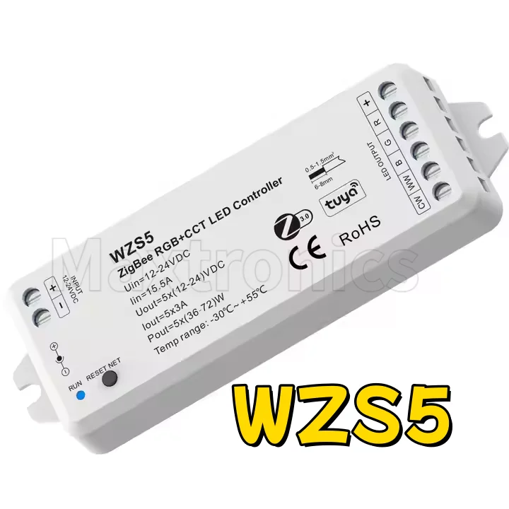 LED Controller WZS1/2/3/4/5 Zigbee 3.0 DC12-24-36V Voice /Google/Alexa control For Single Color CCT RGB RGBW RGB+CCT Led Strip