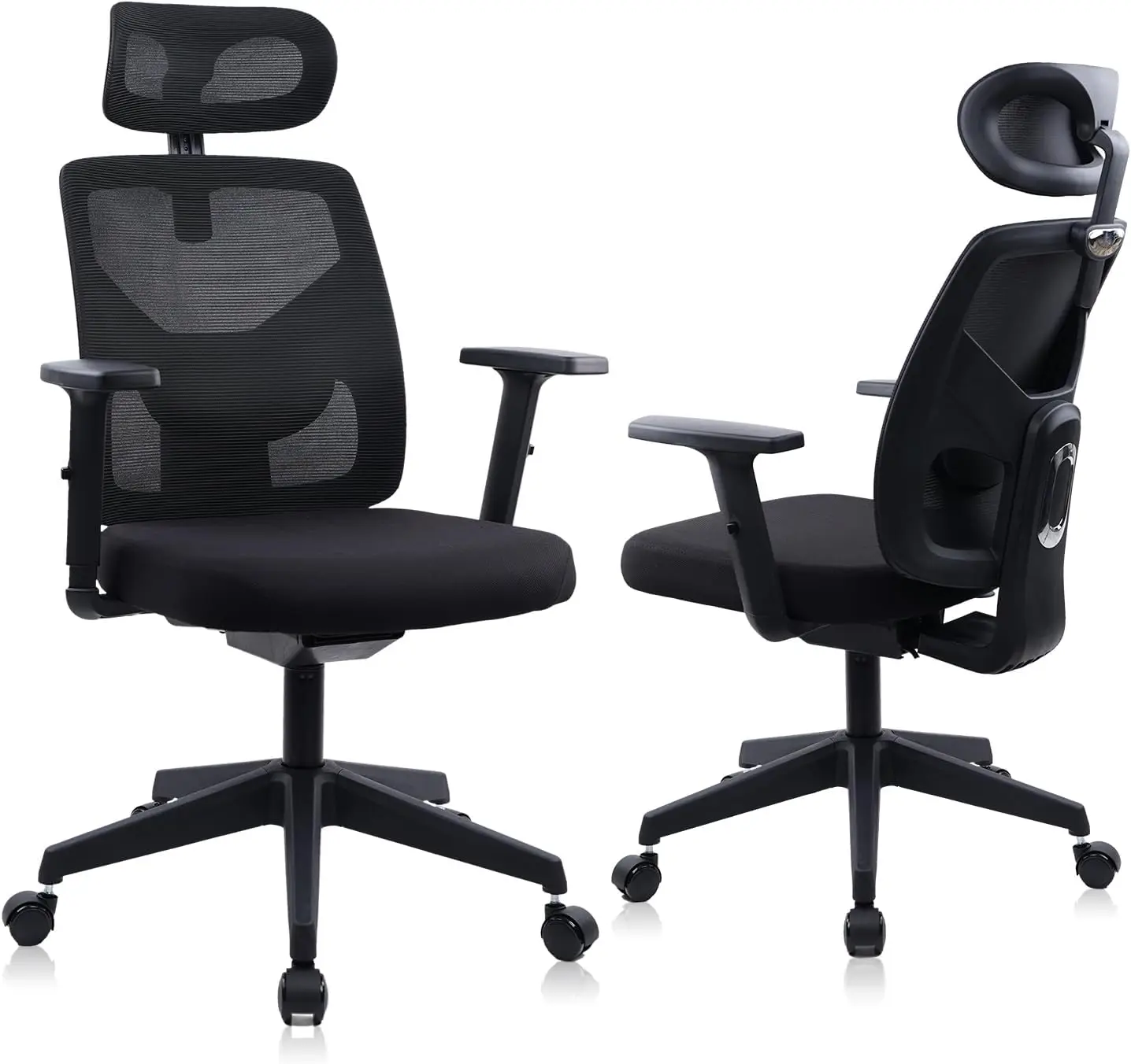 

CLATINA Ergonomic Office Chair High Back Mesh Computer Chair, Study Work Desk Chairs with Adjustable Lumbar Support & Headrest,