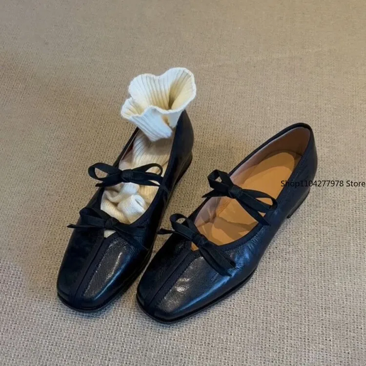 النساء الشقق أحذية خفيفة بدون كعب الصيف ساحة تو الصنادل صناديل للنساء موضة 2025 الاتجاه غير رسمي العلامة التجارية لوليتا فستان Zapatos De Mujer #2