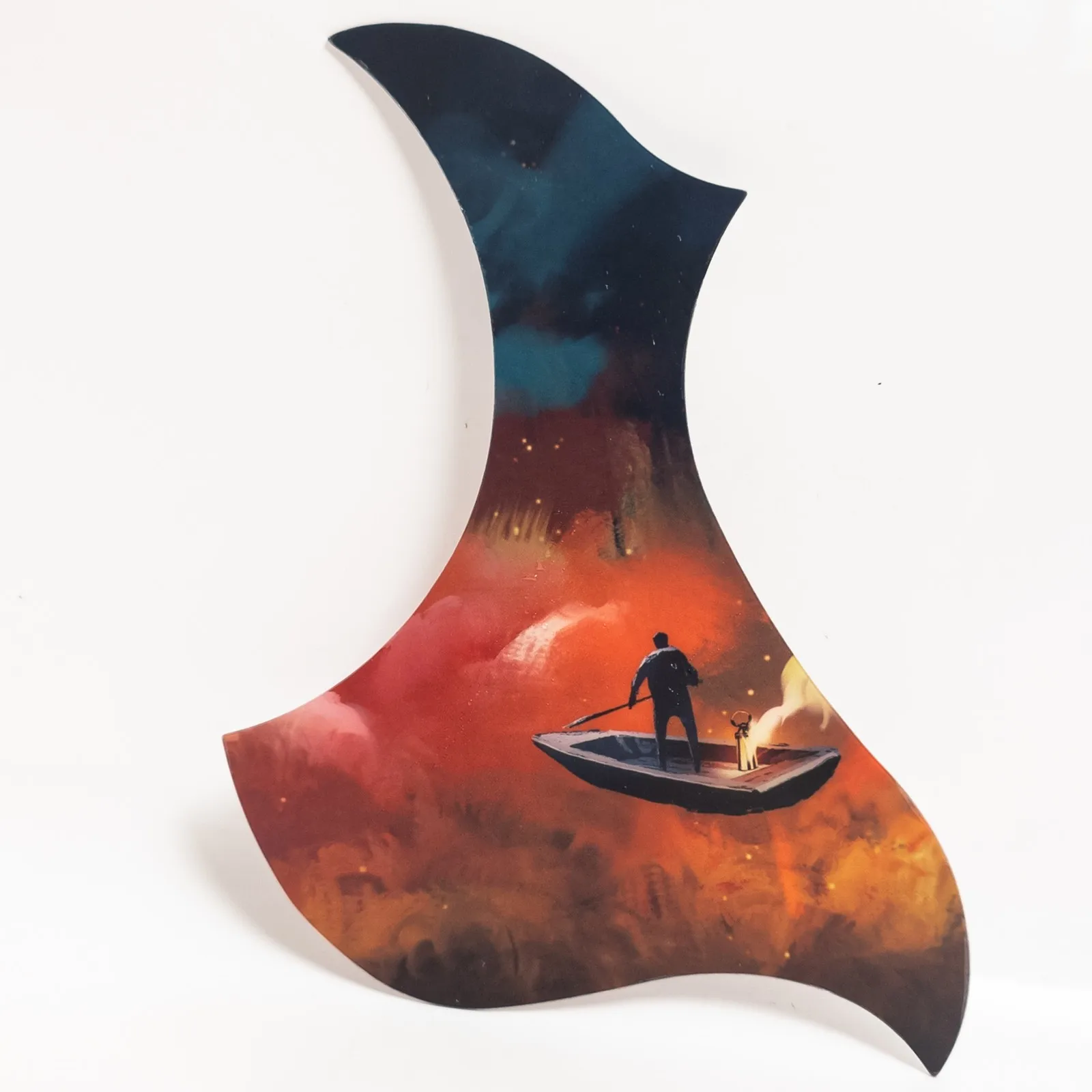 2Pcs Thin Printed Acoustic Guitar Pickguards Self-Adhesive Scratch Plates for GA GS Style Acoustic Guitars