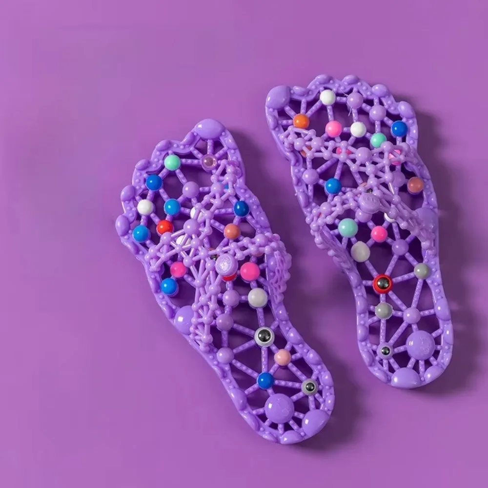 Foot Bottom Granules Massage Slippers Quick-Drying Material Indoor Use Design Health Therapy Slippers Anti-Slip Sole