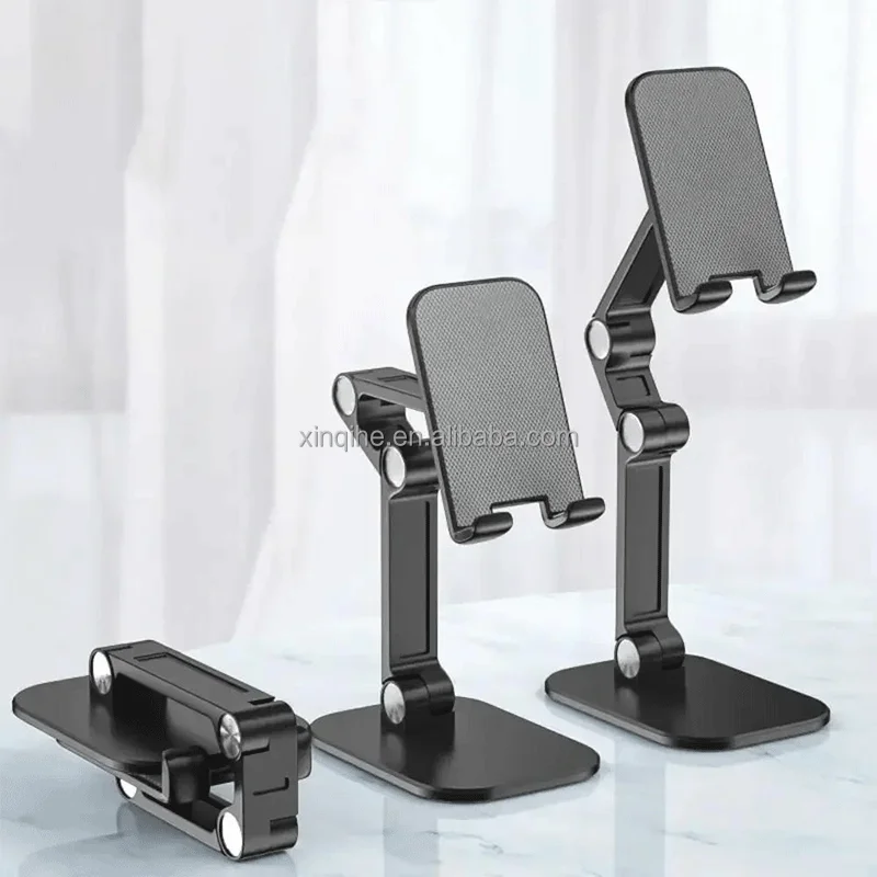 

Wholesale Foldable Desk Mobile Phone Holder for Tablet Flexible Table Desktop Angle Height Adjustable Cell Smart Phone Stand
