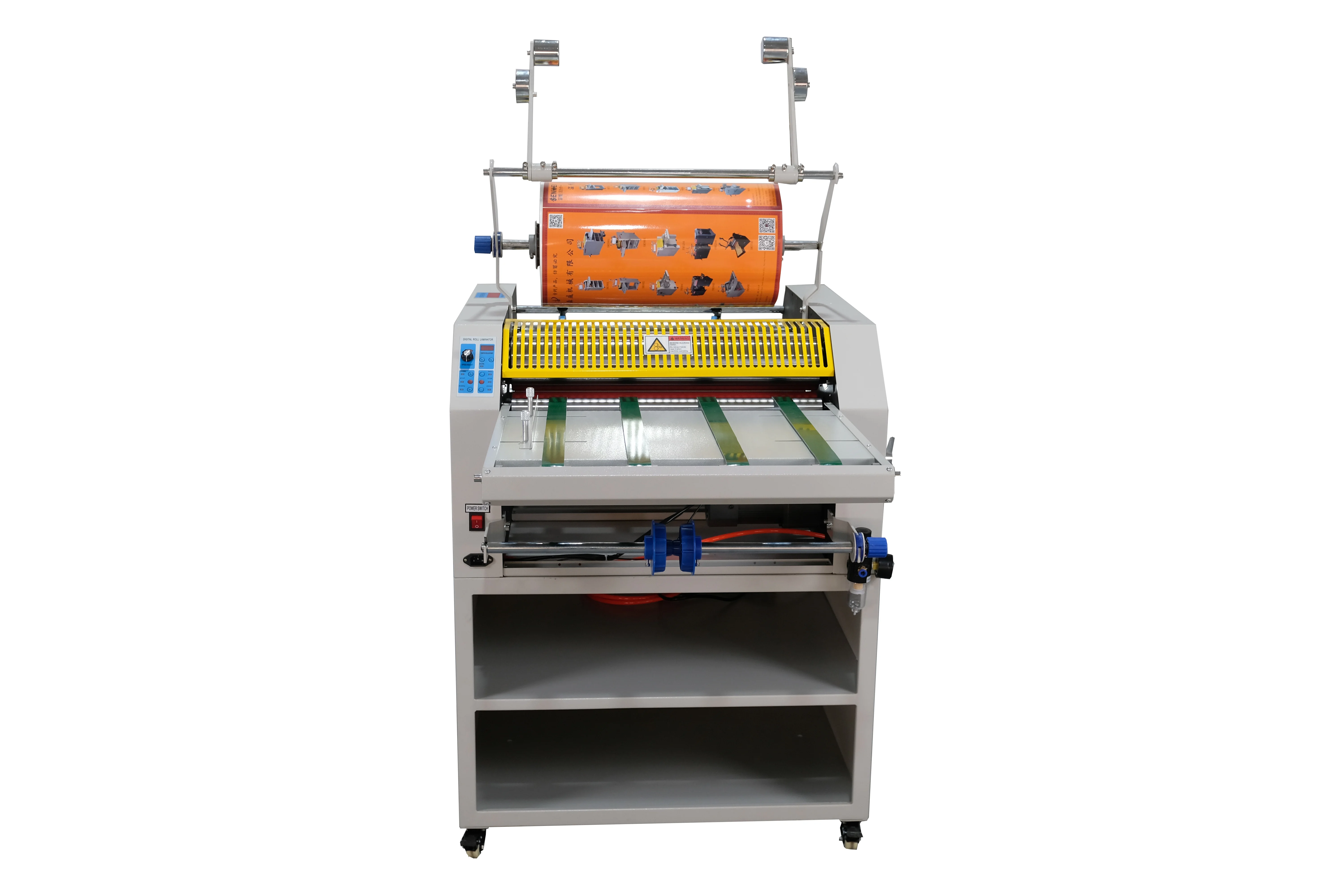 SMFM-520C Automatic cut-off 485mm Laminator roll material oil heating with paper receiving table Laminating machine