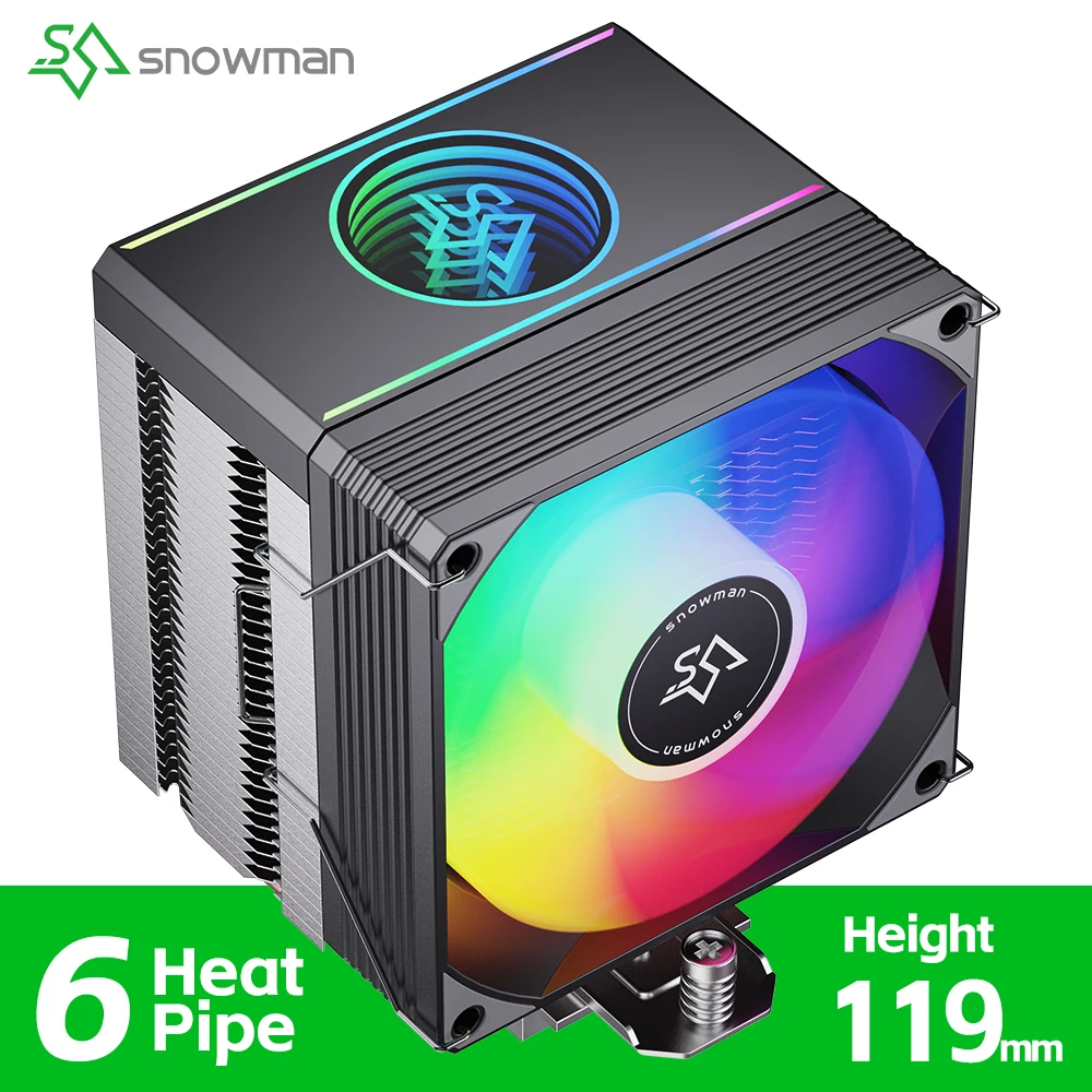 

SNOWMAN MX96-V3-SE Cooling Air CPU Cooler PC Radiator Air 4 heat pipes Intel LGA 1851 1700 1200 1151 X79 X99 2011 AMD AM5 AM4