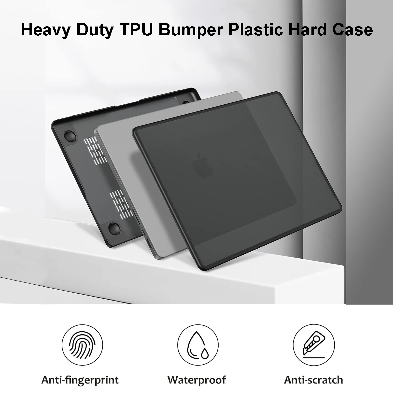 Capa amortecedora tpu macia anti-impressão digital para macbook pro 14 polegadas m5 2025 2024-2021 lançamento m4 m3 m2 m1 pro/max chip para pro 16''