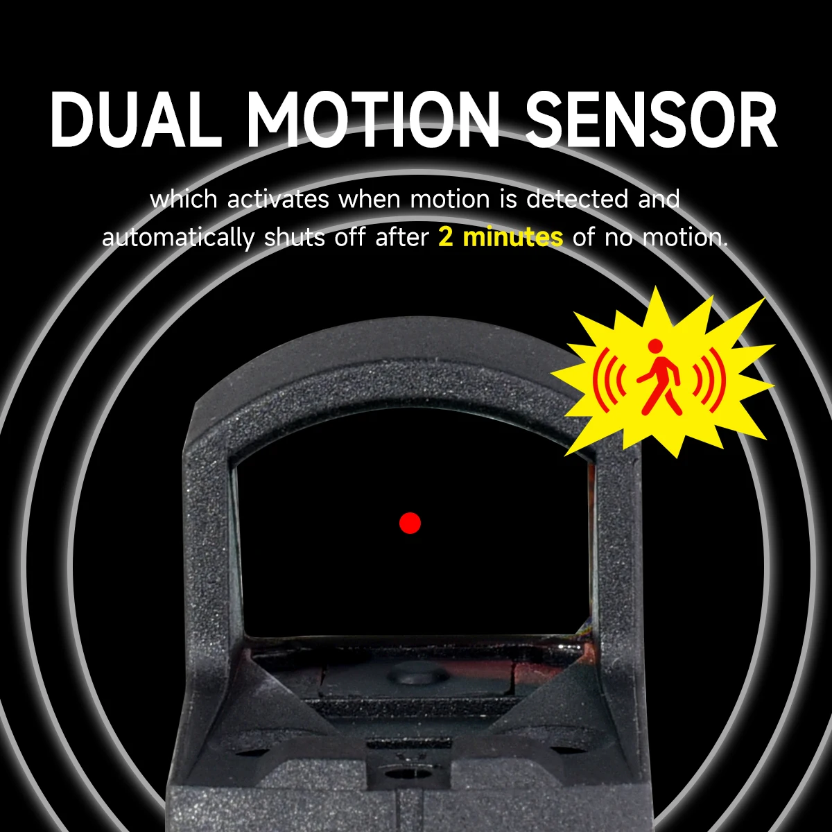 R-ZERO Tactical 3MOA Red Dot Sight Optics Reflex Scope Hunting Shake-Awake Original Compact Scopes for Glo*k Sight view 4