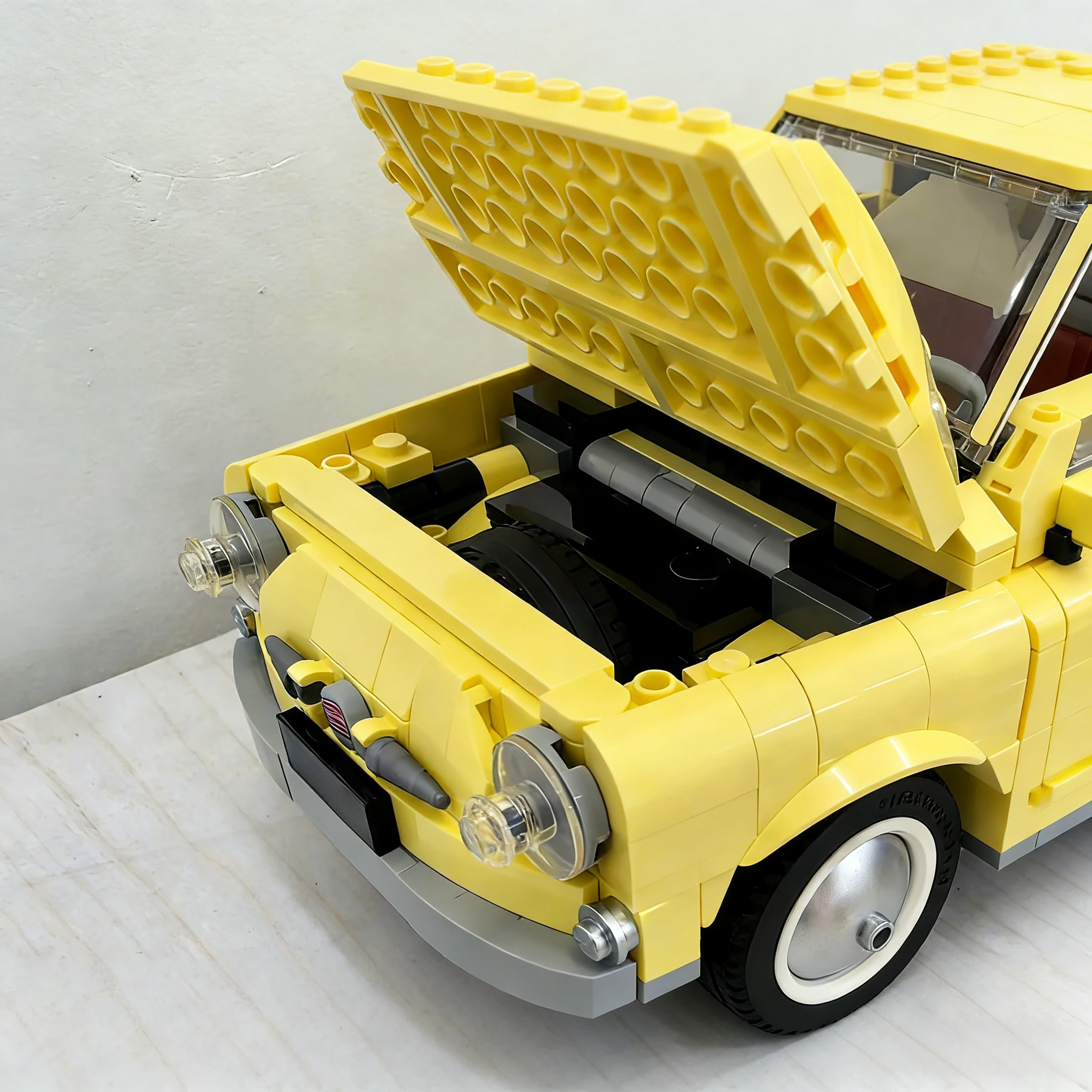 مجموعة مكعبات بناء سيارات المدينة الصفراء 10271 مناسبة لهدايا أعياد الميلاد متوافقة مع قطع ليغو، 960 قطعة.