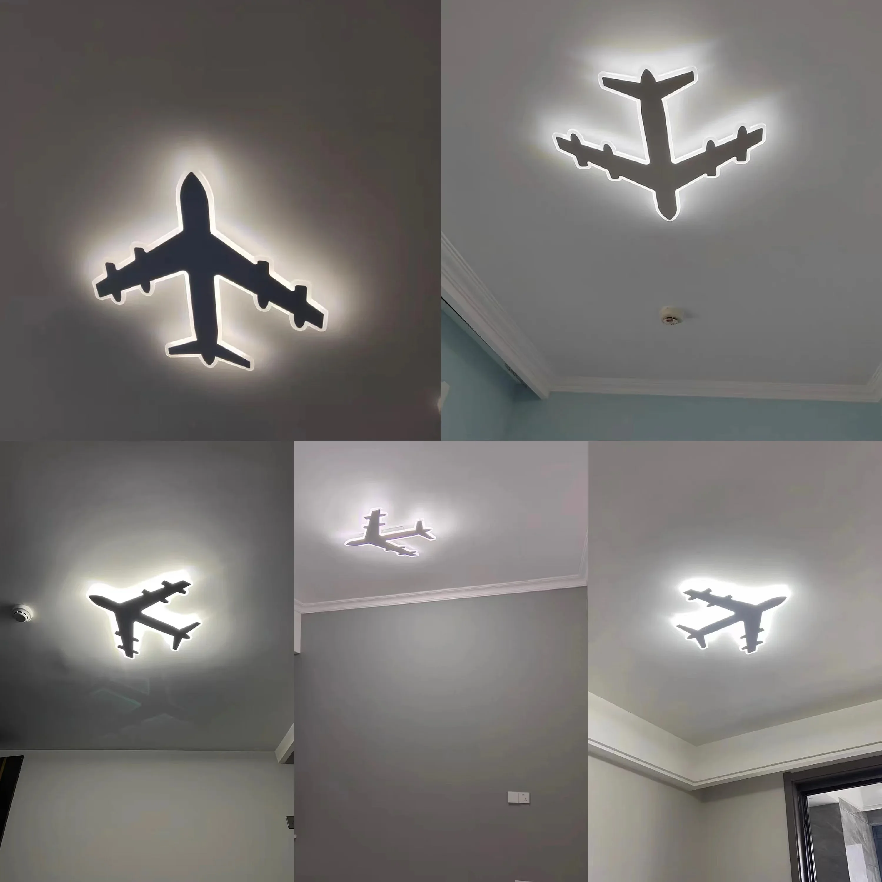 Avião acrílico branco LED luz de teto moderna lâmpada de quarto infantil decorativa iluminação interna para casa