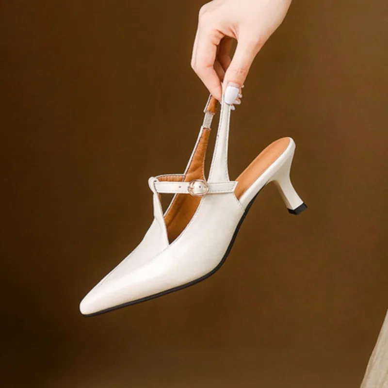 

Sexy Women's Sandal Pumps Summer Shoes 2025 Fashion Close Point toe Nude High Heels Classic Party Office Wedding Shoes Ladies