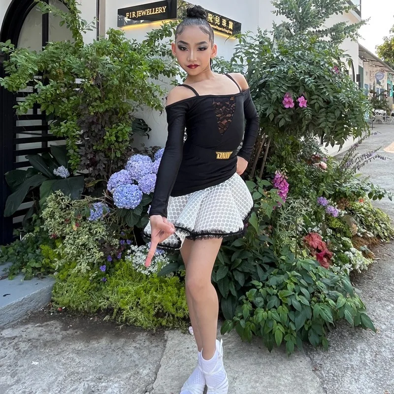 Costume de danse latine personnalisé, robe d'entraînement pour filles, robe de spectacle de compétition professionnelle, vestito latino americano donna