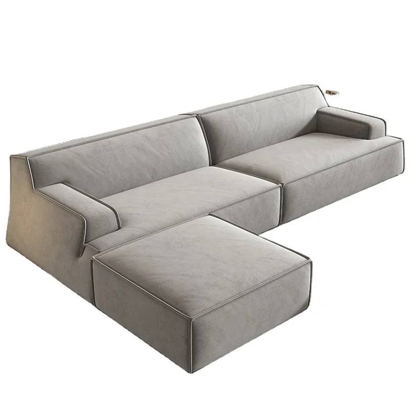 Sofa Set Furniture Customizable And Reconfigurable Hot Sale L Shaped Genuine Leather Sofa Sectional Corner Sofa Living Room