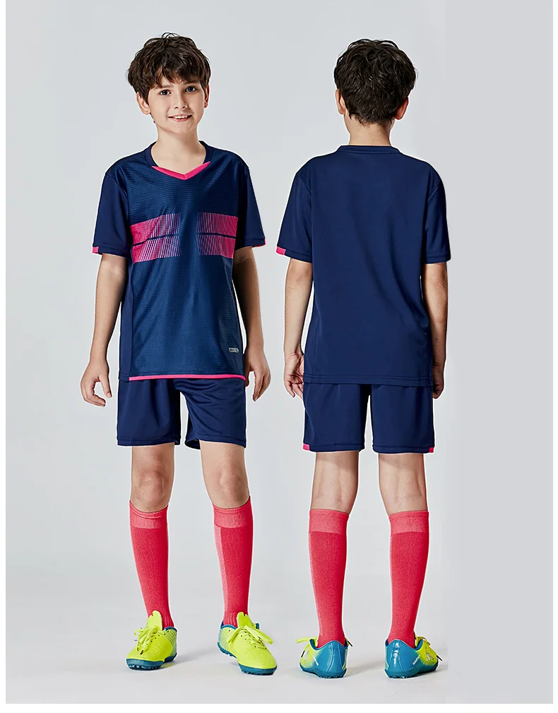 Custom Kids Soccer Jerseys Suit Boys Football Uniforms Futebol Shirt Sets Soccer Kit Children Girls Sportswear Clothing