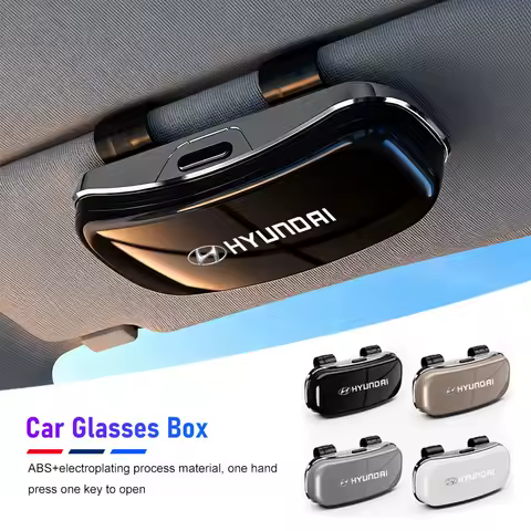 Car Glasses Box Shockproof Protective Sunglasses Storage Shell For Hyundai IONIQ Sonata Elantra Grandeur i20 i10 SantaFe i30