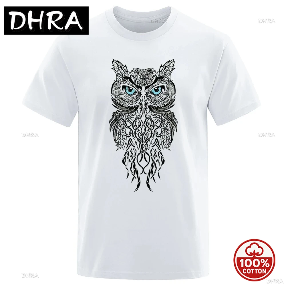 

Летняя повседневная забавная модная забавная новая мужская футболка Стильная мужская спортивная футболка с рисунком совы с короткими рукавами и круглым воротником