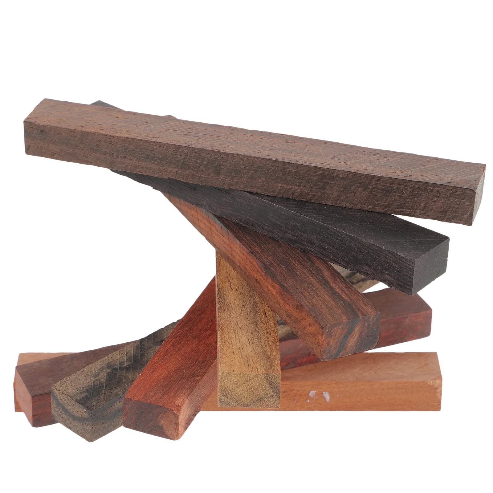 

8pcs Wooden Pen Blanks Exotic For Diy Craft Projects Wood Turning Supplies Natural Unique Grain Pattern Craft Exotic Wood Blank