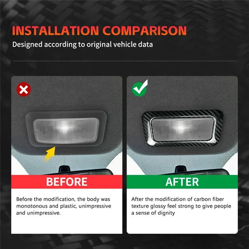 سيارة القراءة مصباح ملصق تقليم ألياف الكربون ل Abarth 595 695 فيات 500 2007-2019 2020 2021 2022 2023 2024