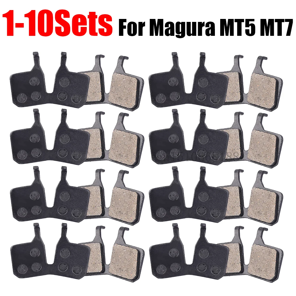 1-10Pairs MTB Bicycle Hydraulic Disc Brake Pad for Magura MT5 MT7 Cycling Parts Resin Quiet Wear-resistant Bike Disc Brake Plate 