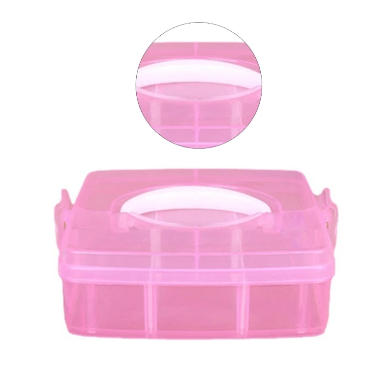 Transparent Plastic Storage Box Multi Grids Adjustable for Small Component Beads K92A