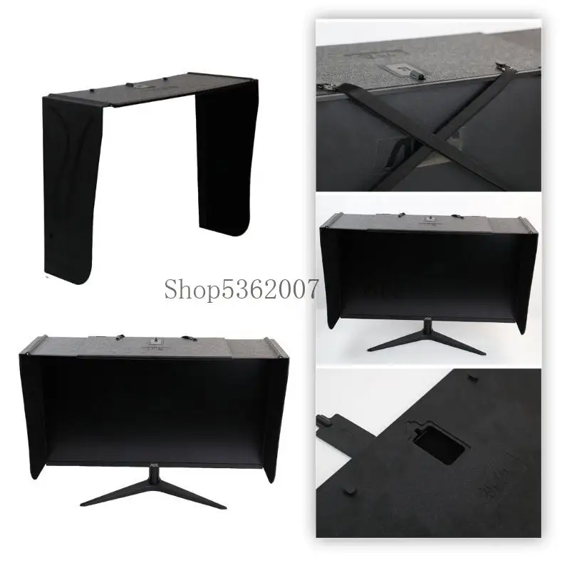 Desktop Monitor Light Shield Reflection Screen Protective Adjustable 41-69cm 40JB