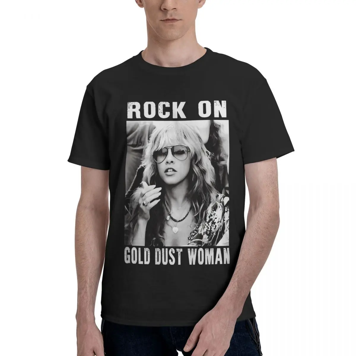 

Rock On Golden Dust Woman Stevie Nicks 100% Cotton Casual Breathable Confortable Totoro New In Tops And T-Shirts Men's Shirt