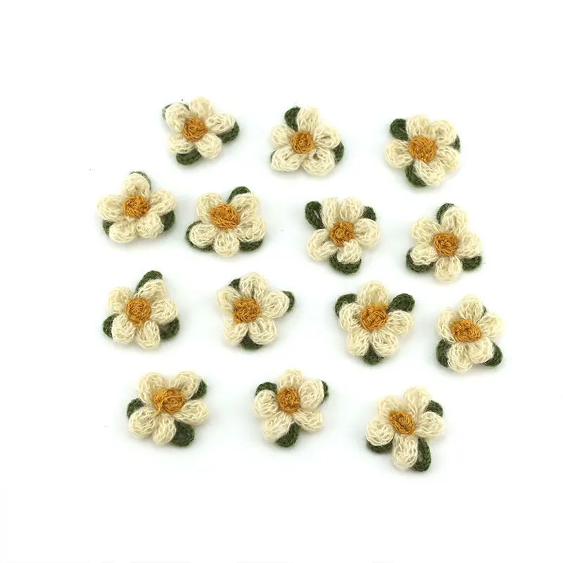 10 Stück Vintage-Blumenmotive, 5 cm, gehäkelte Blumen-Accessoires für Kinderkleidung, DIY-Blumen-Accessoires, Aufnäher – Detail 2