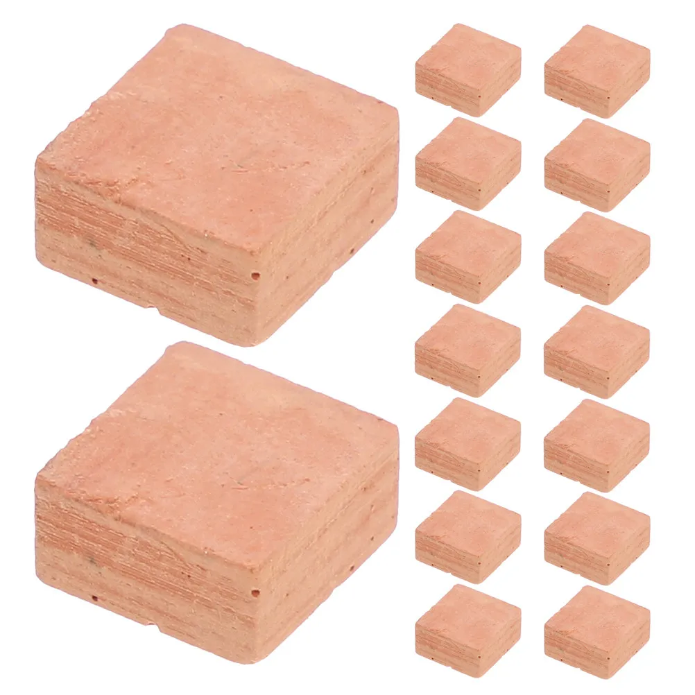 30Pcs Mini Red Bricks Artificial Simulation Sand Table Accessories for DIY House Building Micro Landscape Crafts