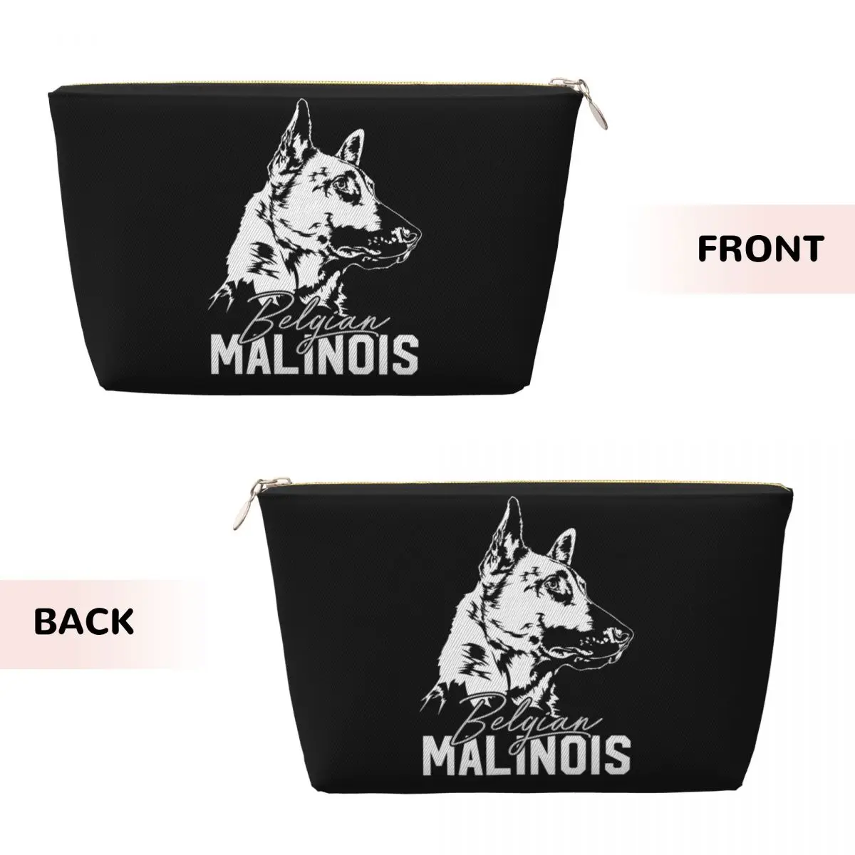 Custom Belgian Malinois Dog Travel Cosmetic Bag Mechelaar Shepherd Dog Makeup Toiletry Organizer Ladies Beauty Storage Dopp Kit