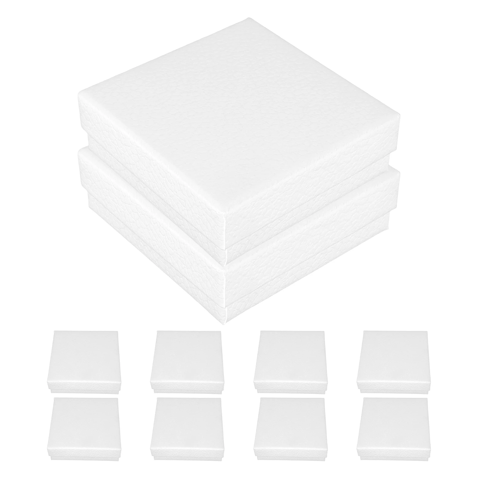 

Fancy Jewelry Packaging Paper Box Litchi Grain Design Scratch-Proof Portable Storage Boxes for Necklaces Bracelets Earrings