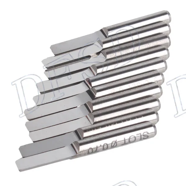 10x Parallel Carbide 3mm CNC PCB Milling Cutter Bits for Color Plates Acrylic