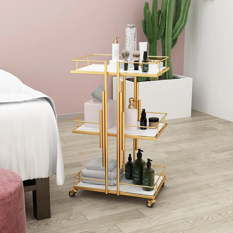

Simple beauty trolley, special manicure and eyelashes for beauty salons, barber shop, trolley, medical instrument, mobile rack.