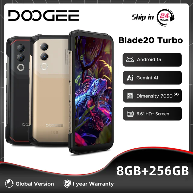 Global Version DOOGEE Blade20 Turbo 5G Rugged Phone 32GB(8+24) 256GB