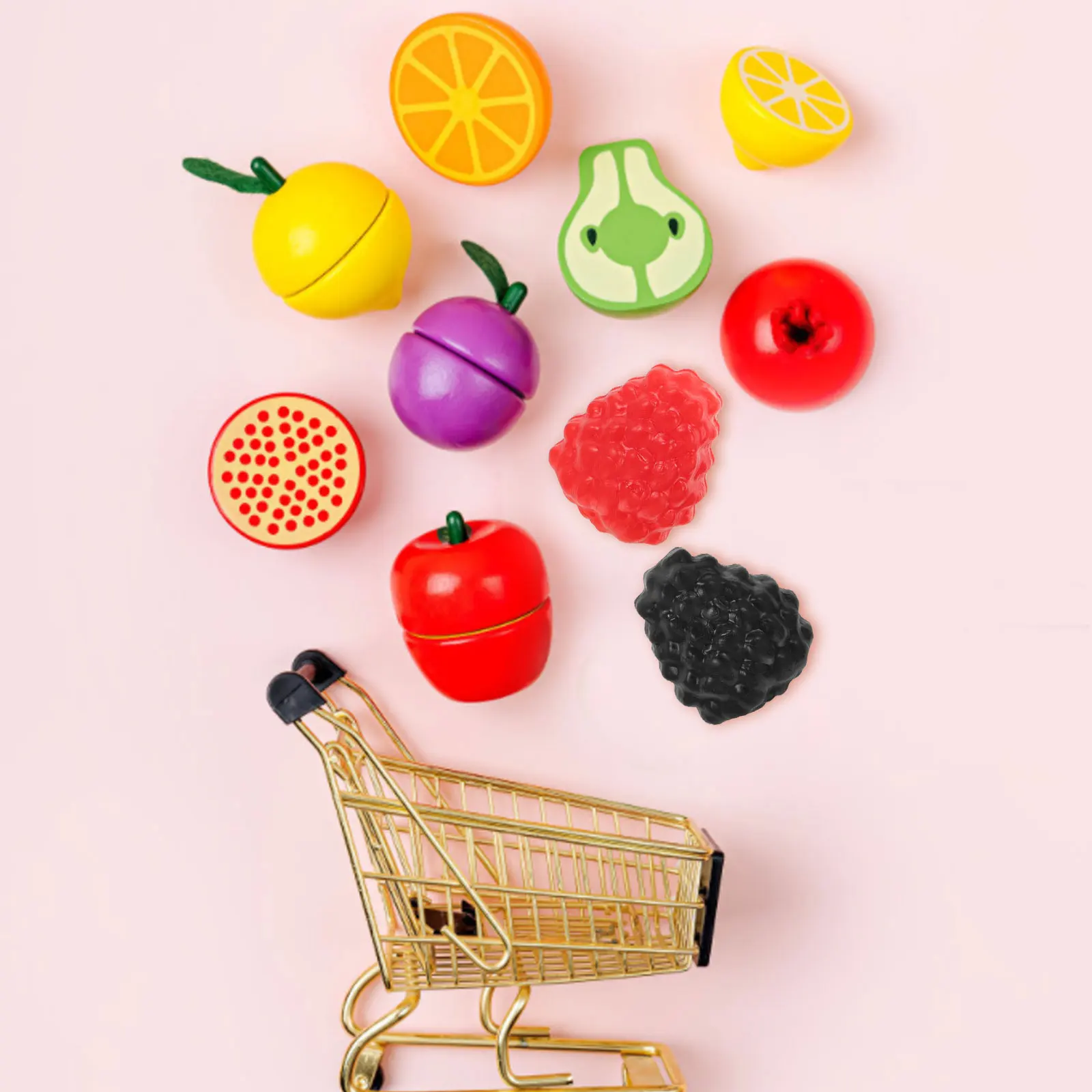 

6Pcs Simulation Raspberry Decoration Natural Look Lifelike Plastic Fake Raspberry Photo Props for Home Kitchen Garden Desktop