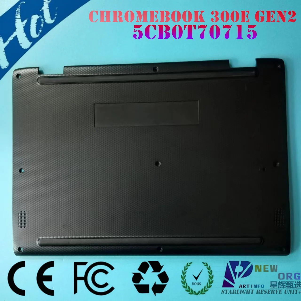 base inferior do portatil para lenovo chromebook 300e 2nd gen2 81mb series preto 5cb0t70715 01