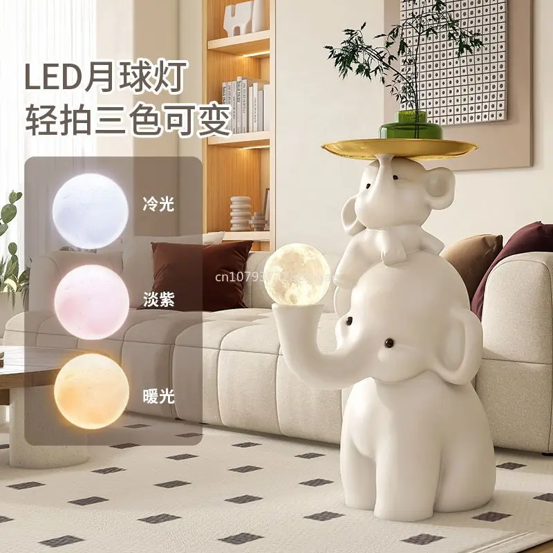 Imagem -03 - Elephant Landing Conjunto Table Lamp Lanterna Noturna para Quarto Sala de Estar Sofá Móveis de Decoração Movido para Xinju