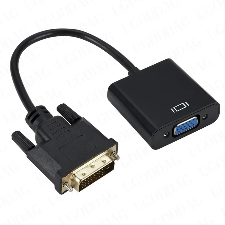 DVI-D przetwornika DVI do wideo VGA Adapter do kabla 24 + 1 25 Pin do 15 Pin kabel konwertera HD 1080P do monitora komputer stancjonarny