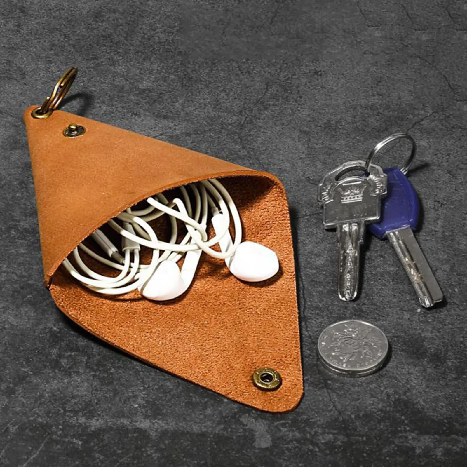 Hanging Neck Pouch Portable Headset Storage Organizer Headphone Storage Bag