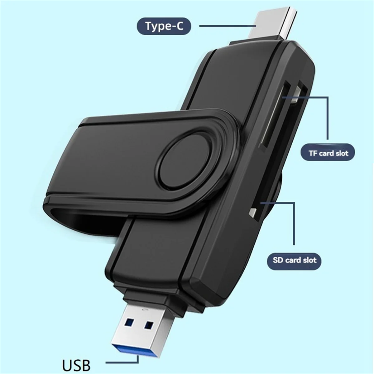 N34R_Type C SD TF-Kartenleser Hochgeschwindigkeits-USB 3.0 SD TF Smart Memory Card