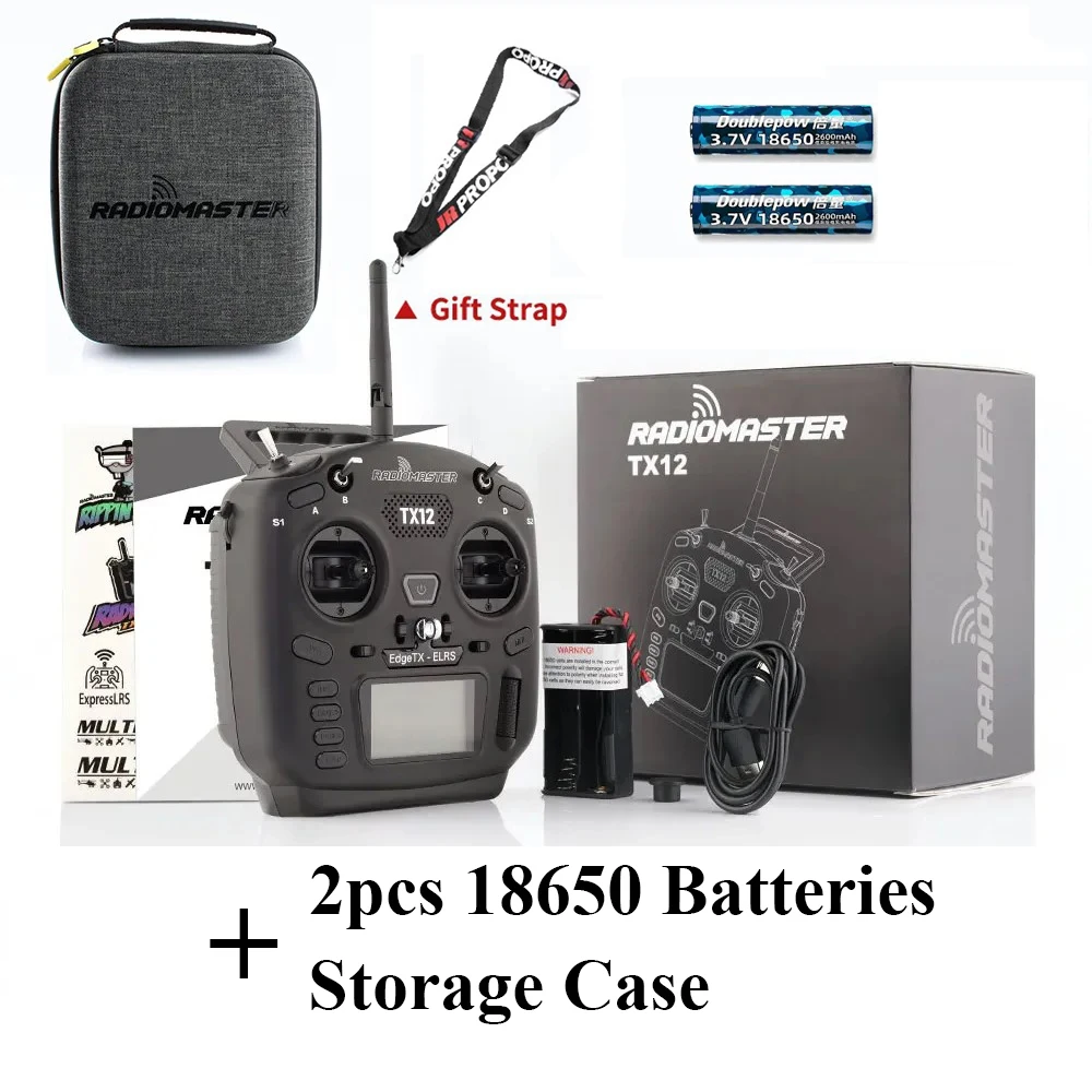RadioMaster TX12 MKII ELRS EdgeTX OpenTX FCC LBT M2 16CH Hall Gimbals Multi-Module Compatible Radio Control Transmitter
