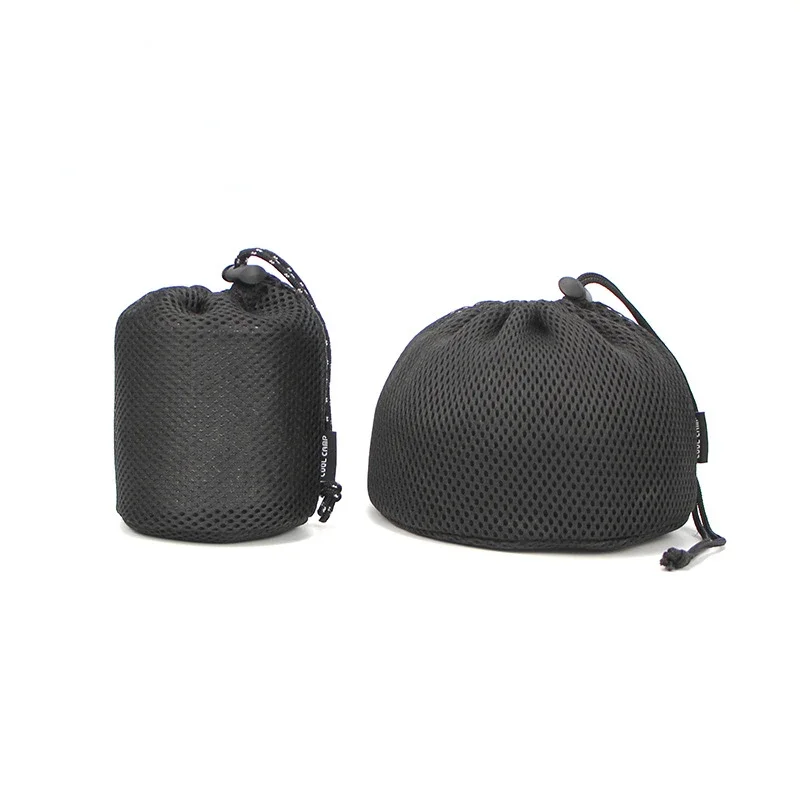 Outdoor Camping Round Bottom Storage Bag Wild Trips Accessories Tableware Kitchen Utensil Mesh Bag Supplies Accsesories