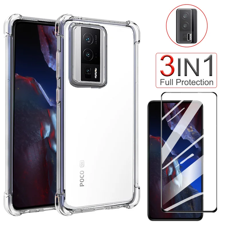 

poco f5 pro Case For Xiaomi poco f5pro 5g Silicone Cases poko f5 Smartphone Anti-collision Accesorios Capa poco x5 x4 pro x4 f4 gt Soft TPU Transparent Shockproof Back Cover pocof5 pro ,Funda