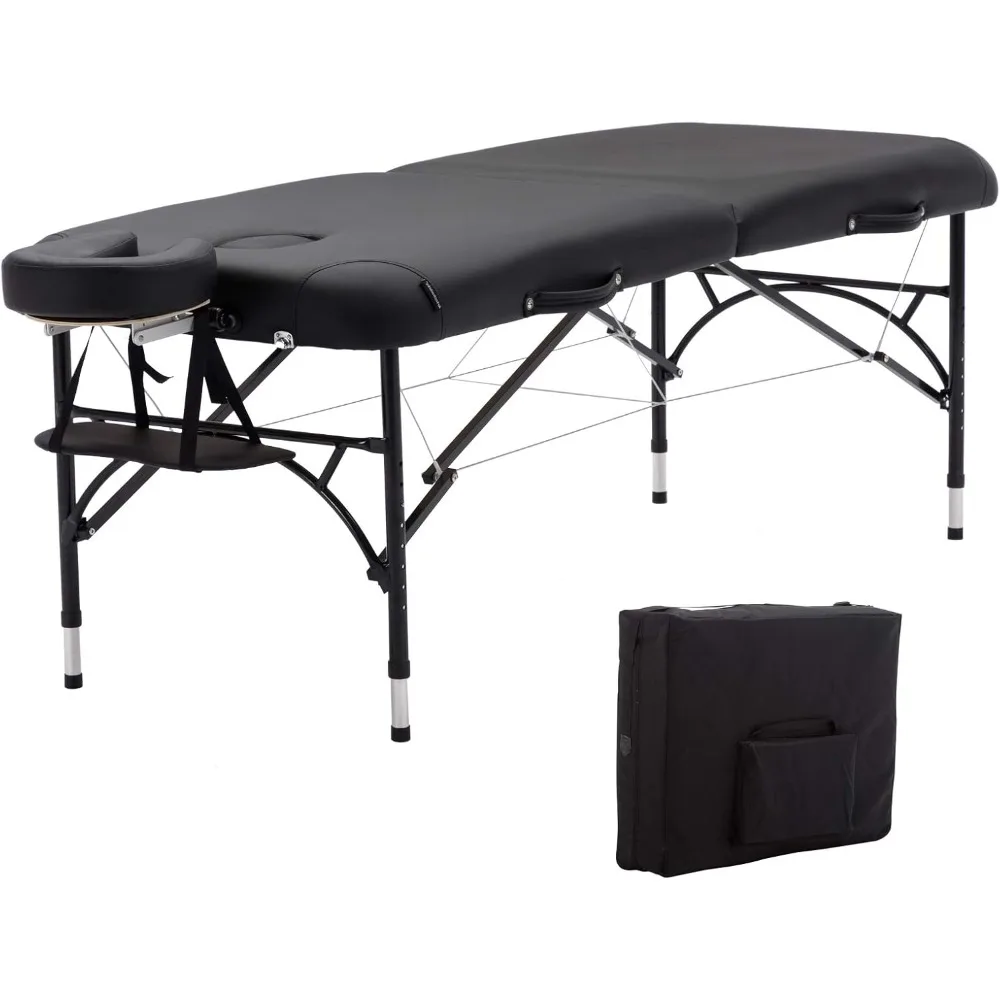 Width Portable Lightweight Massage Table Facial Solon Spa Tattoo Bed with Aluminium Leg,  Thick Cushion