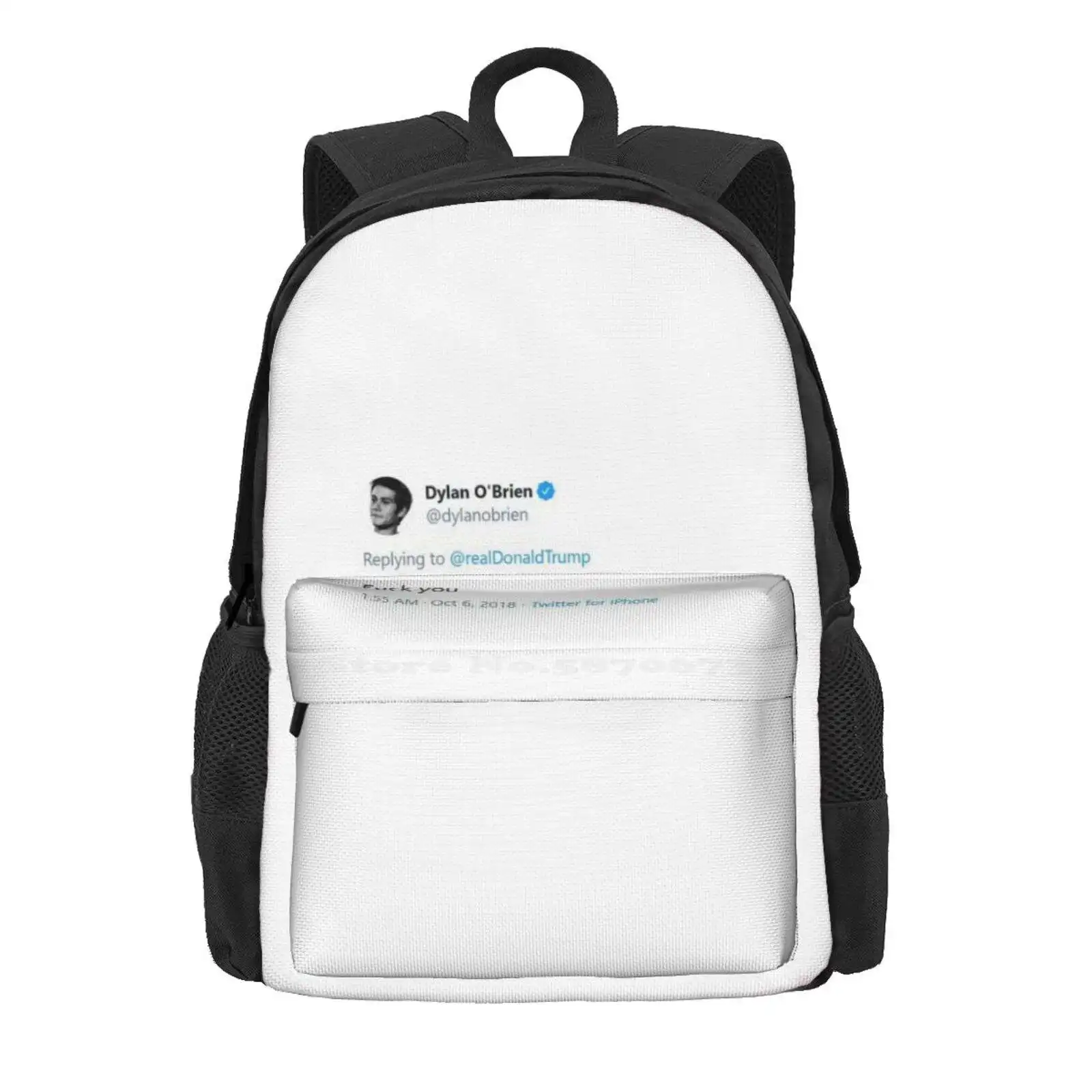 Dylan O'Brien Trump Hate Tweet Hot Sale Schoolbag Backpack Fashion Bags Dylan Obrien