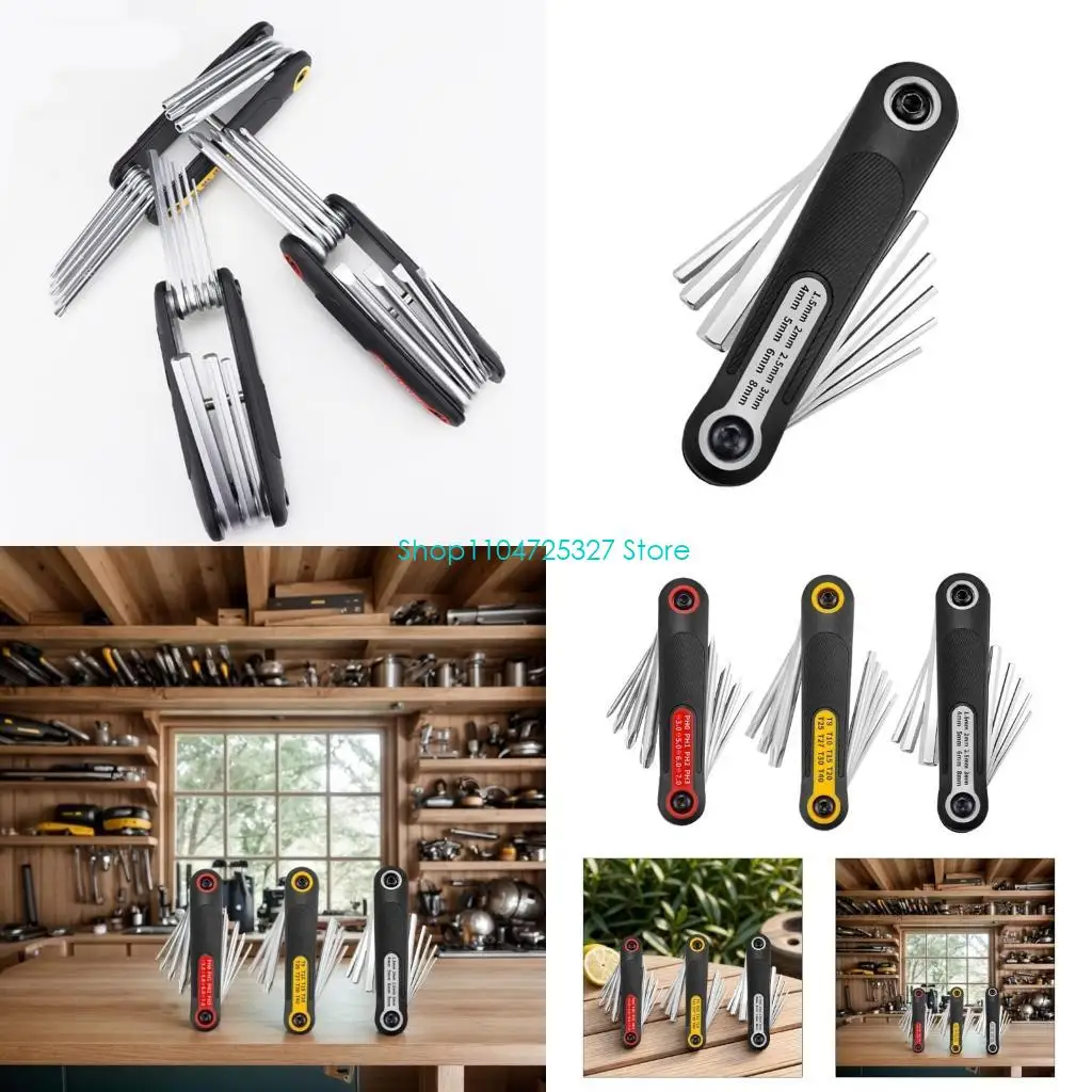 D8KF Útil 8 pulgadas estrella 8 pulgadas llave hexagonal con antislip para uso tareas mecánicas sin