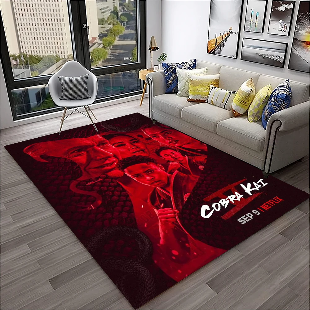 3D Cobra Kai Amanda TV Karate HD Carpet Rug for Home Living Room Bedroom Sofa Doormat Decor,kid Play Area Rug Non-slip Floor Mat