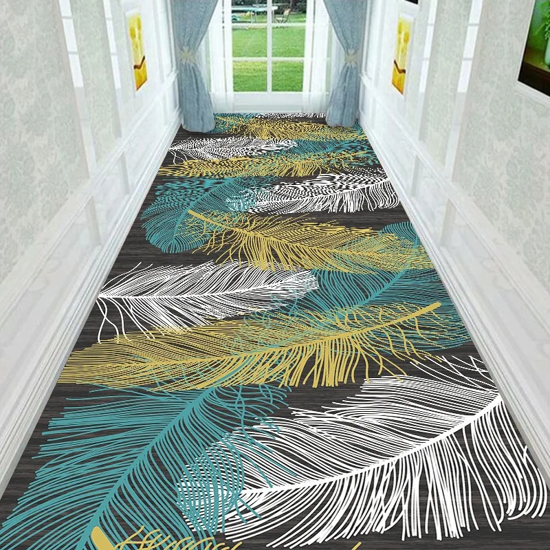 Custom Made Long Hallway Carpets European Stairs Corridor Carpet Hotel Hall Runner Aisle Carpet Area Rugs Non-slip Floor Mat