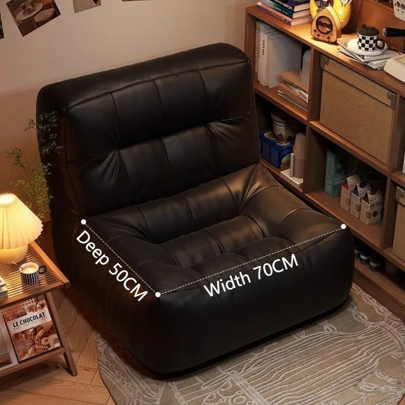 Leather Living Room Sofa Lounger Comfortable Soft Modern Sofas Relaxing Lazy Simple Sofa Home Interior Decorative Furniture - view 4